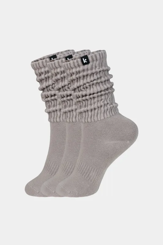 3-Pair Pack Cozy Scrunch Socks - Porpoise sold by Kamo Fitness