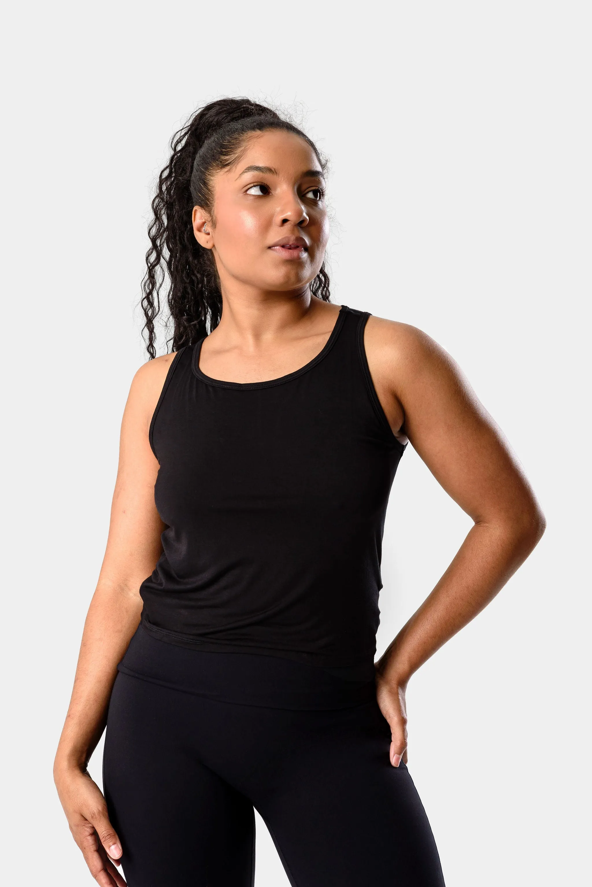 Jade Sleeveless T-Shirt - Black sold by Kamo Fitness product image thumbnail 4