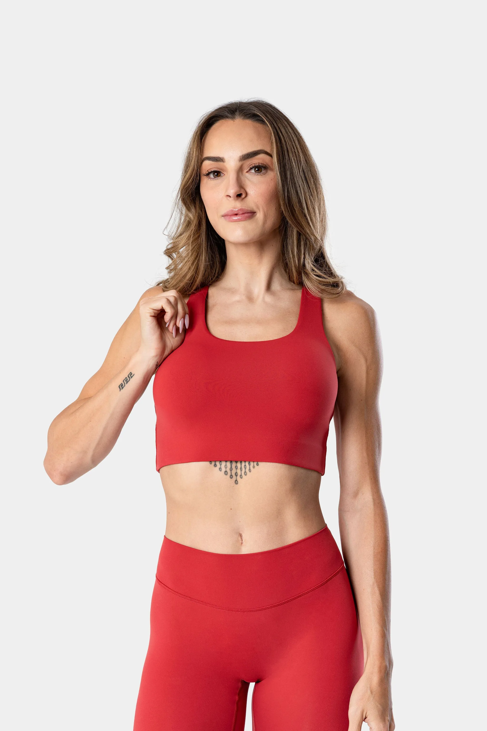 Lunara Core Bra - Flame Red sold by Kamo Fitness