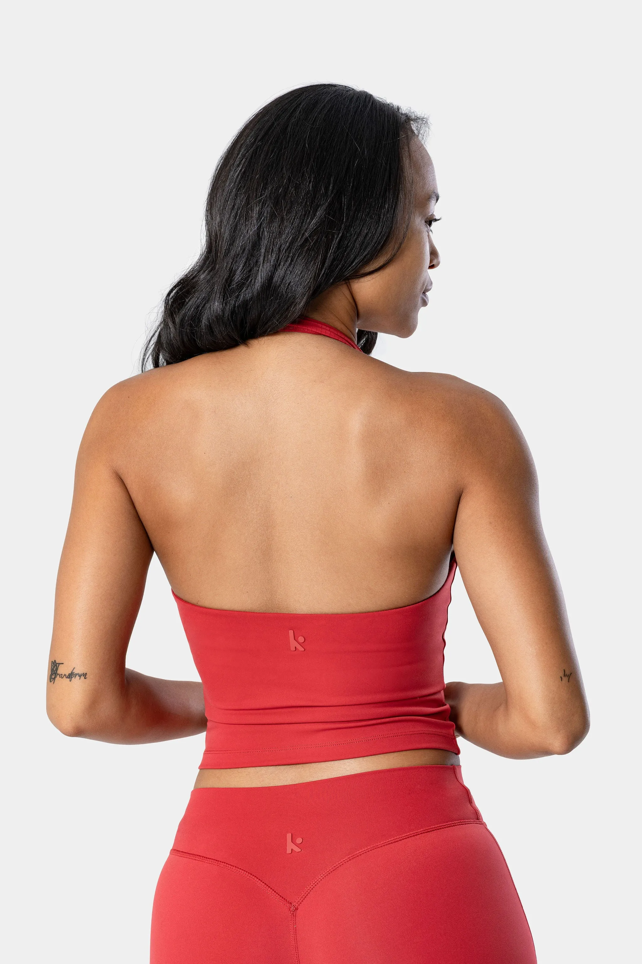 Lunara Halter Tank - Flame Red sold by Kamo Fitness product image thumbnail 2