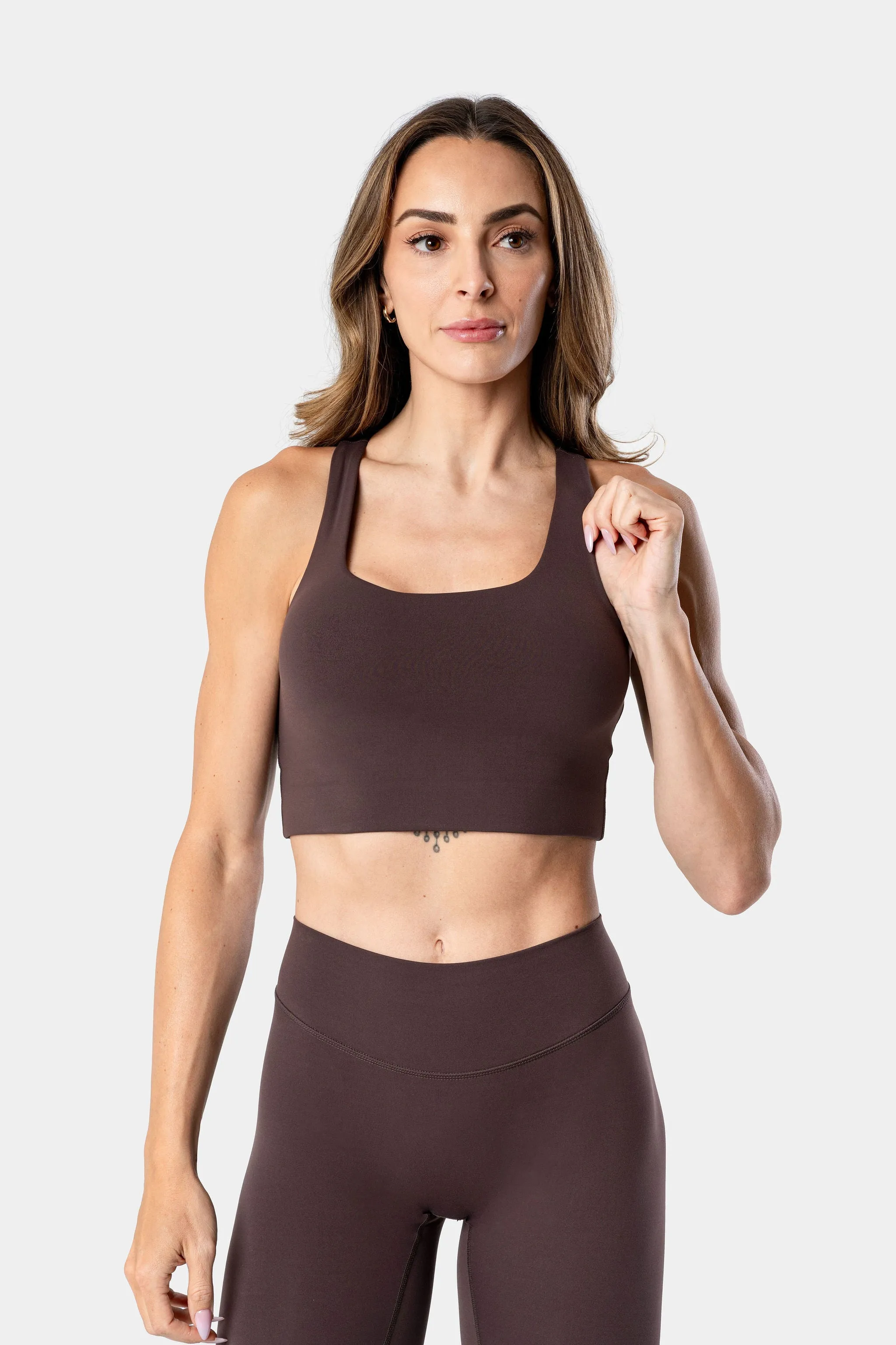Lunara Core Bra - Chocolate Brown sold by Kamo Fitness