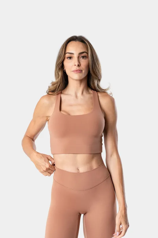 Lunara Core Bra - Mocha Mousse sold by Kamo Fitness
