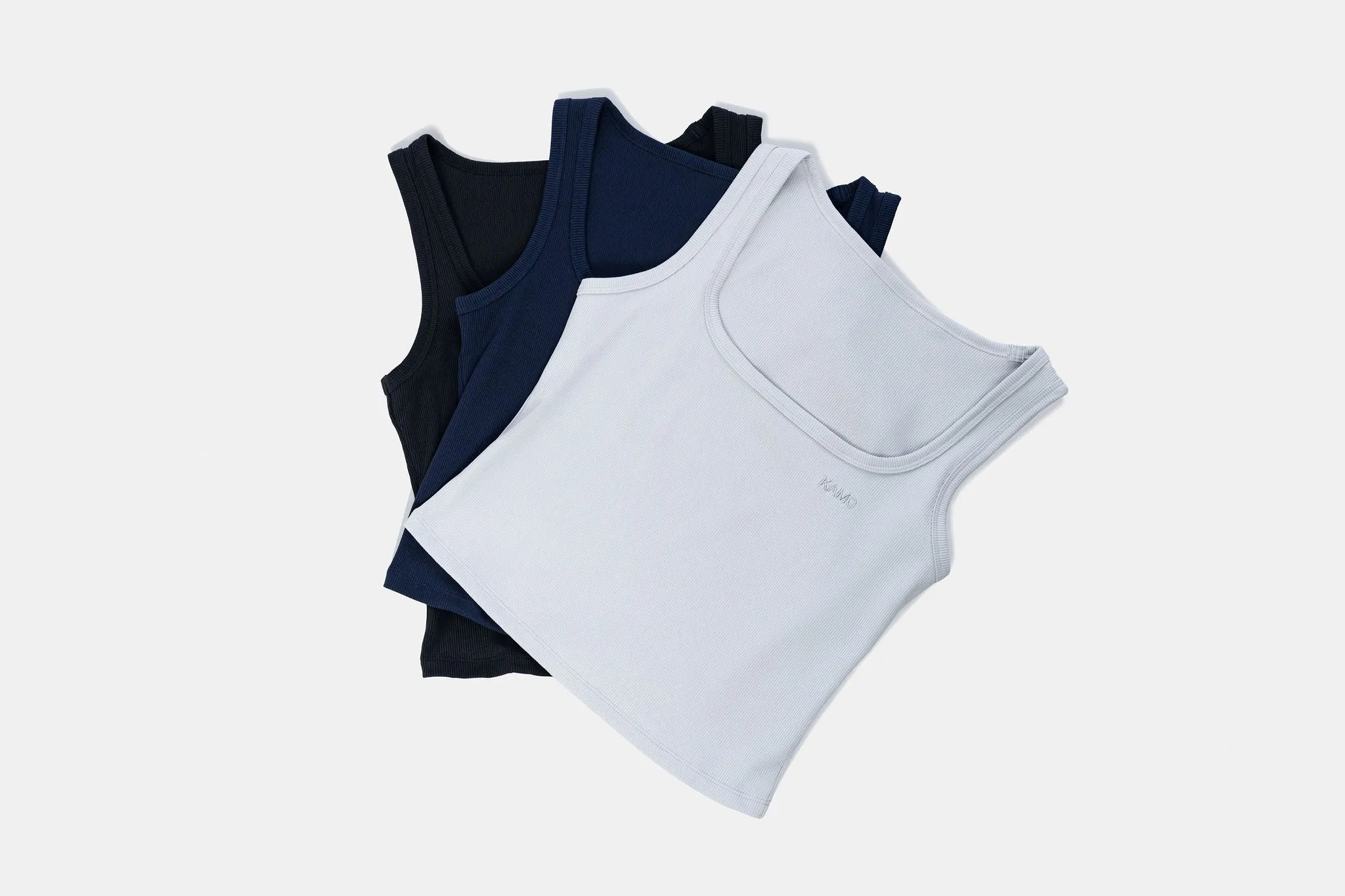 Essential Ribbed Tank Top - Navy Blue sold by Kamo Fitness product image thumbnail 5