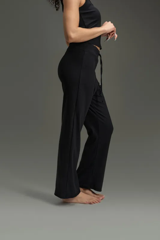 Regular Rib Relaxed Pants 30" - Charcoal Black sold by Kamo Fitness