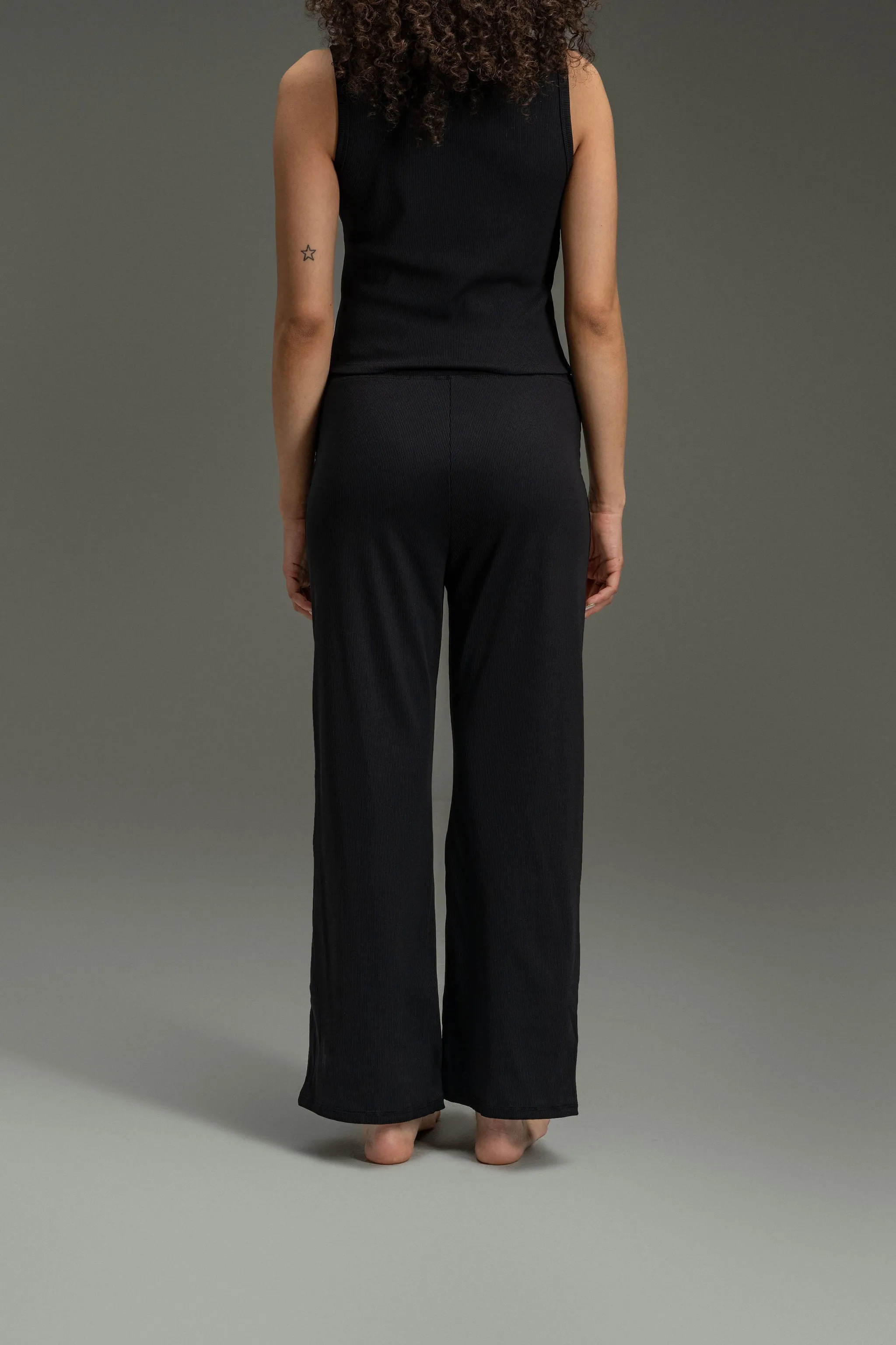 Regular Rib Relaxed Pants 30" - Charcoal Black sold by Kamo Fitness product image thumbnail 4