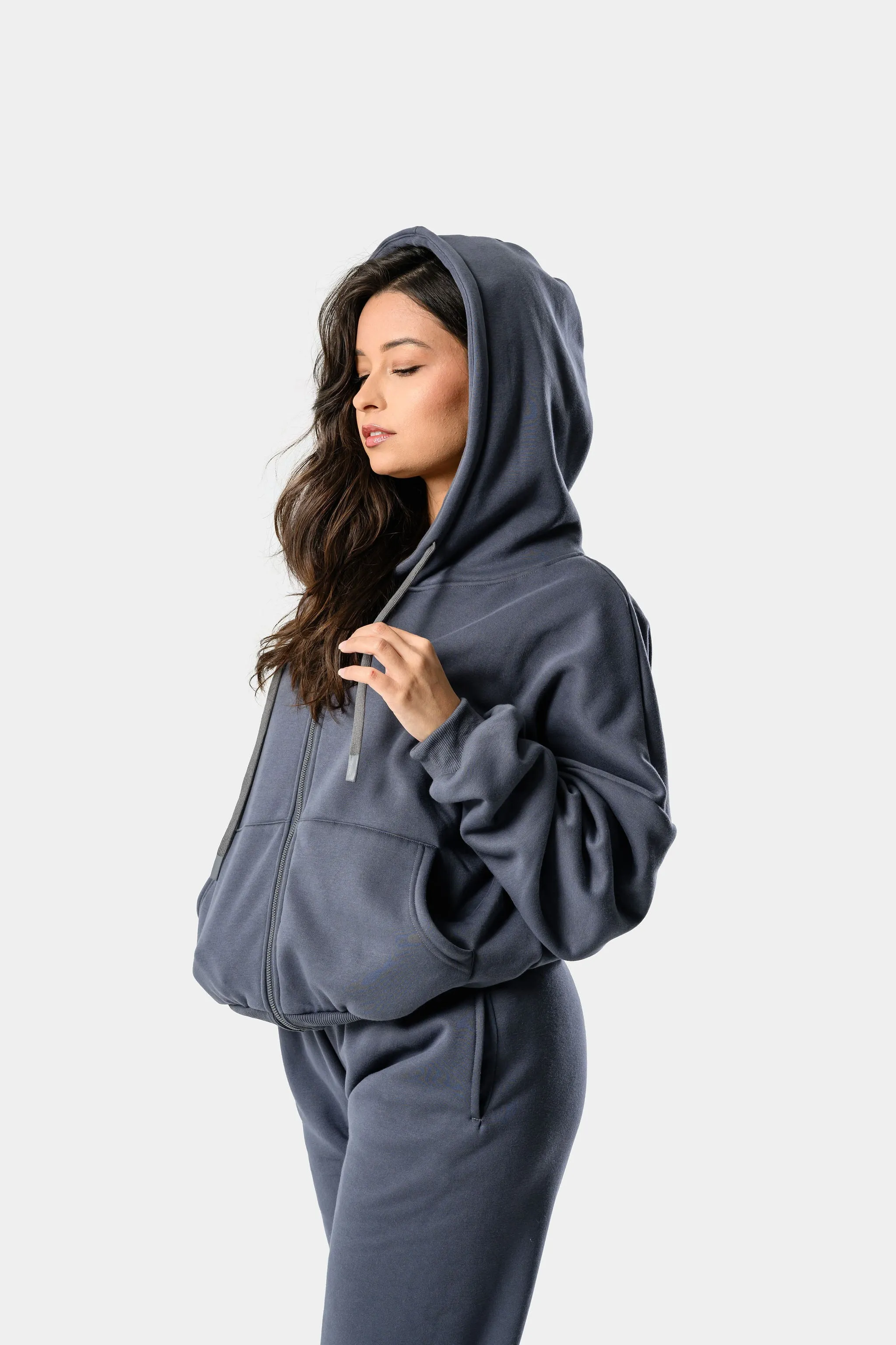 CozyTec Full Zip Hoodie - Meteorite sold by Kamo Fitness product image thumbnail 4