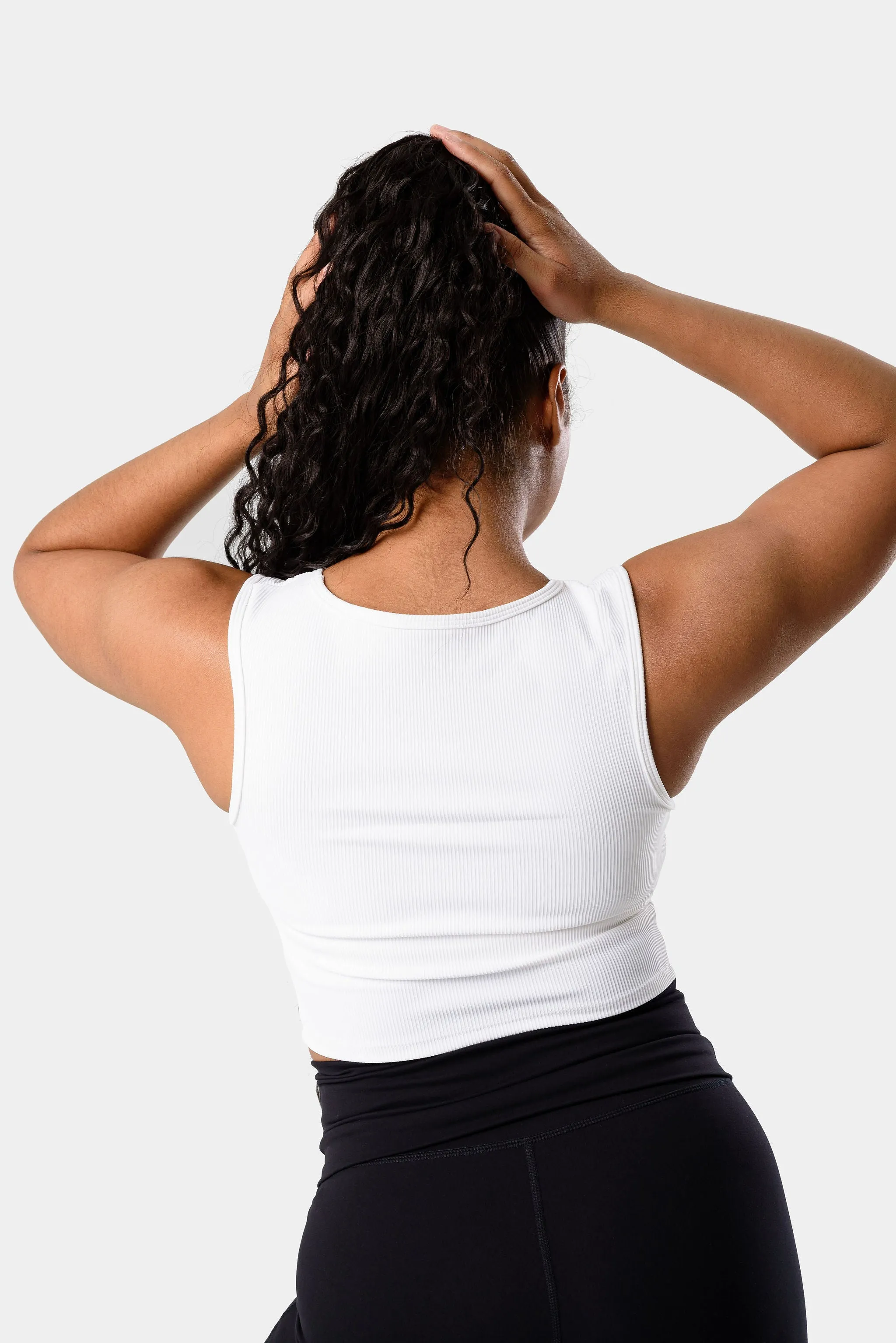 Aria Cutout Waist Tank - White sold by Kamo Fitness product image thumbnail 3