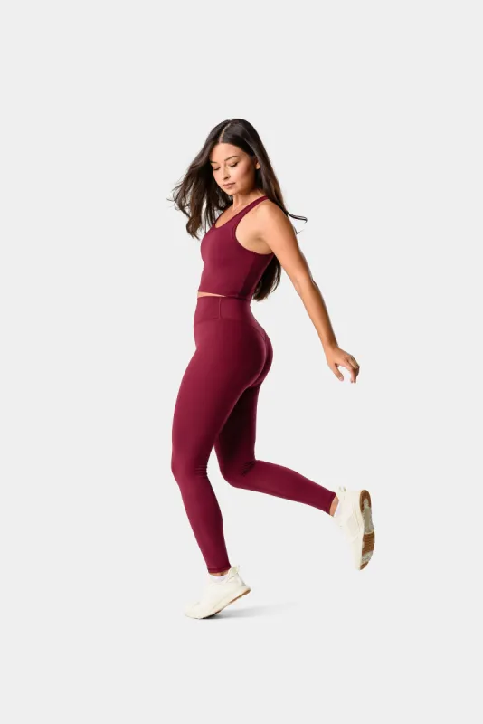 Serenity Leggings 25" - Dark Cherry sold by Kamo Fitness