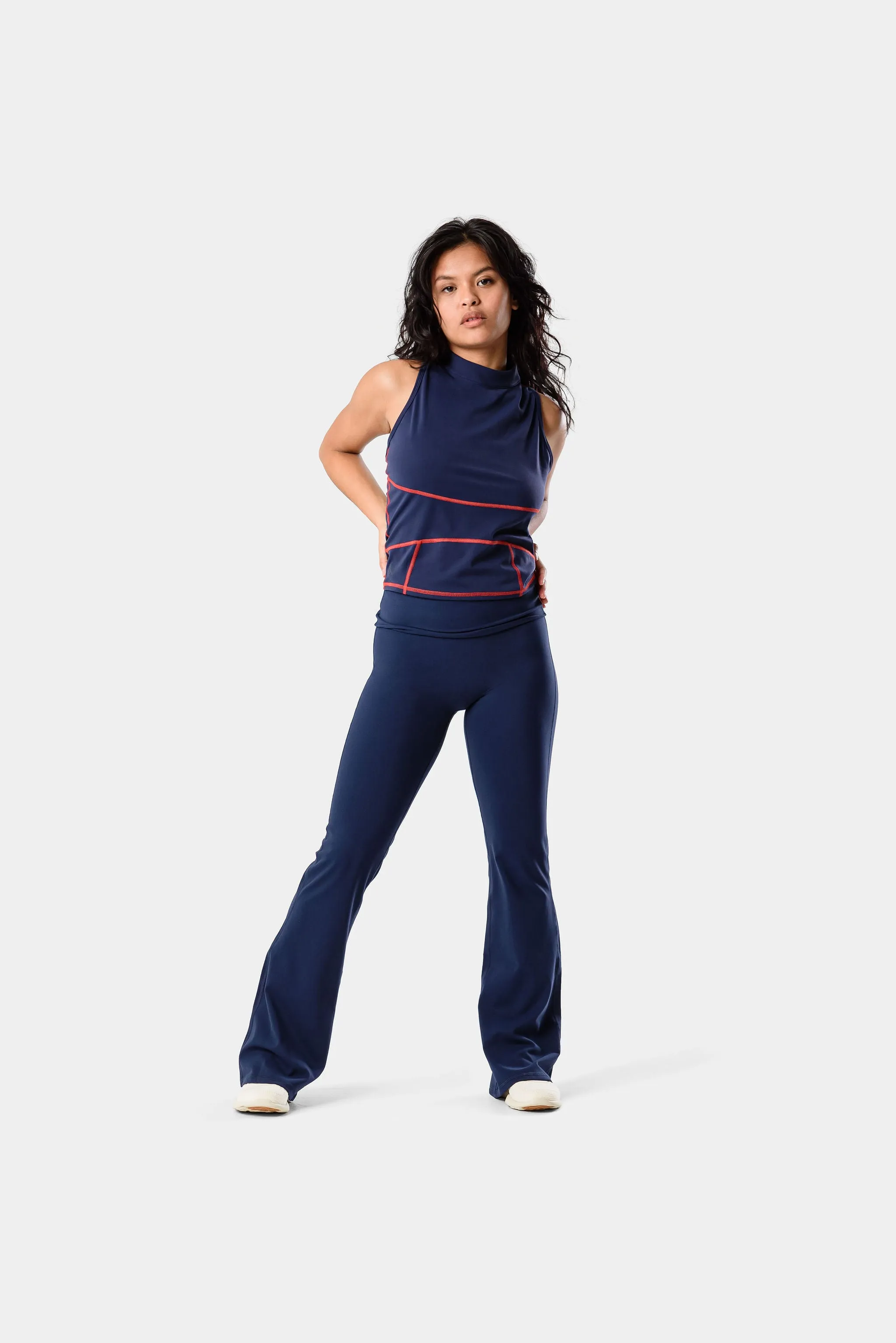 Lavada Fold Flared Leggings 31" - Dark Iris sold by Kamo Fitness