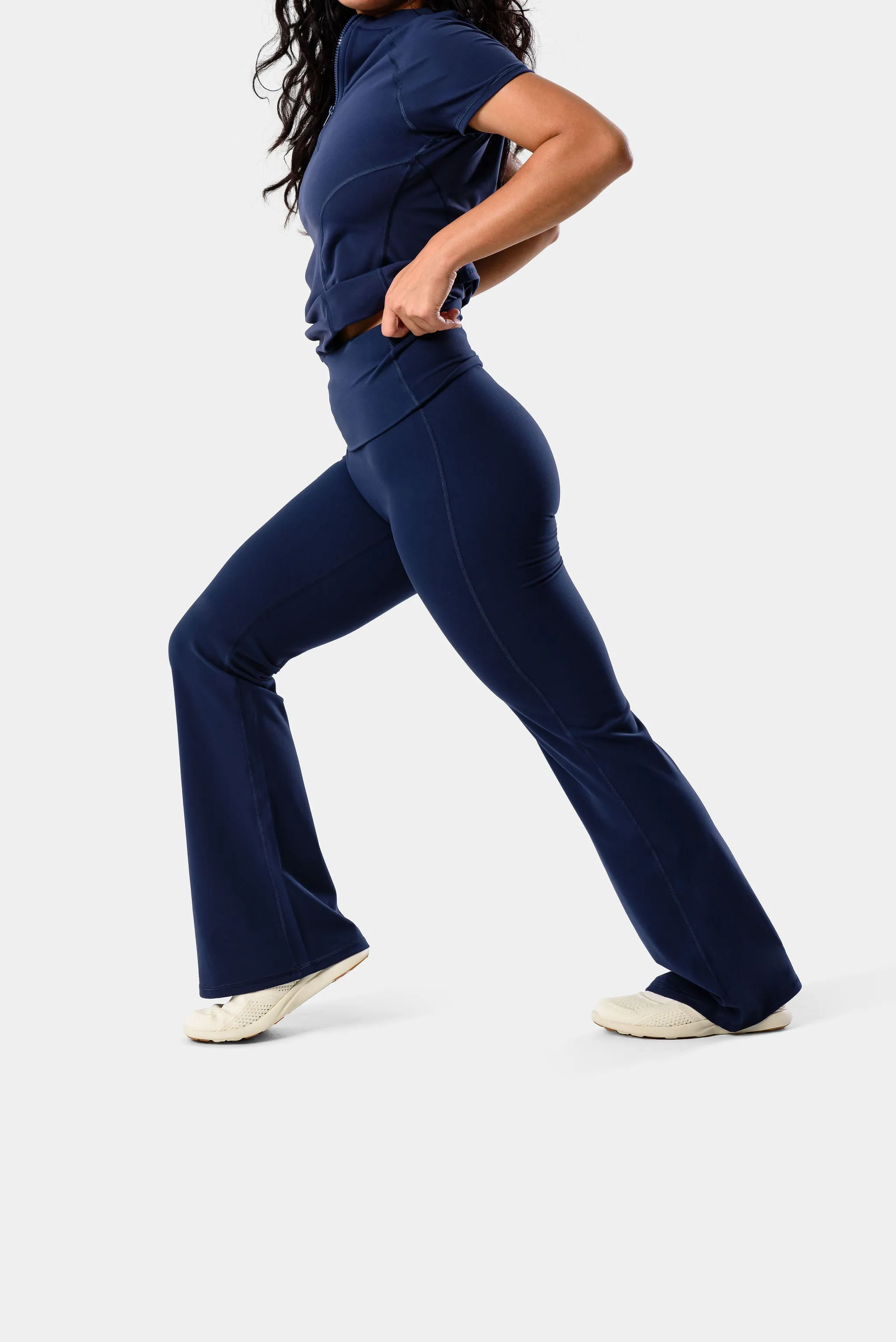 Lavada Fold Flared Leggings 31" - Dark Iris sold by Kamo Fitness product image thumbnail 4