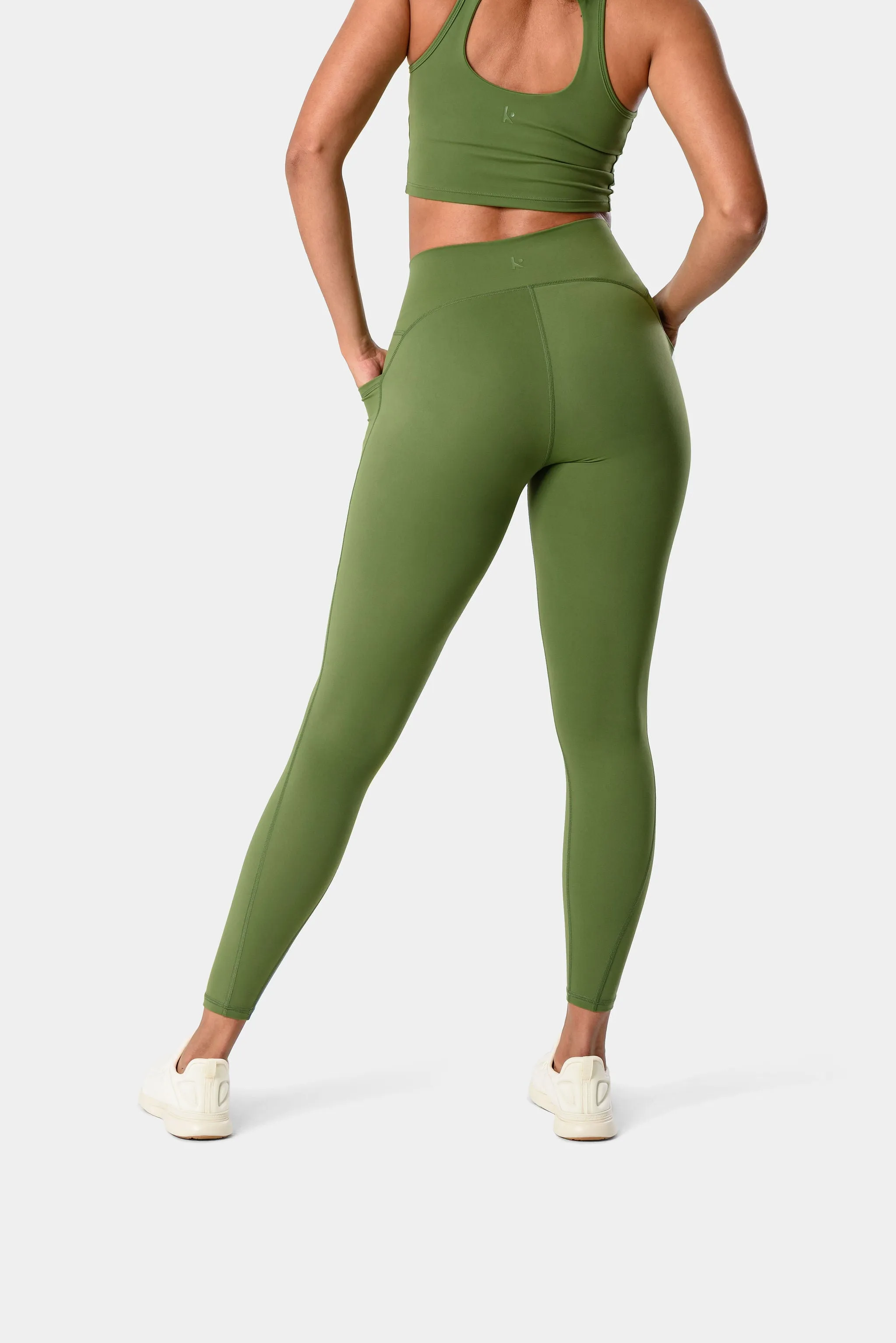 Hannah Pocket Leggings 25" - Jade Green sold by Kamo Fitness product image thumbnail 2