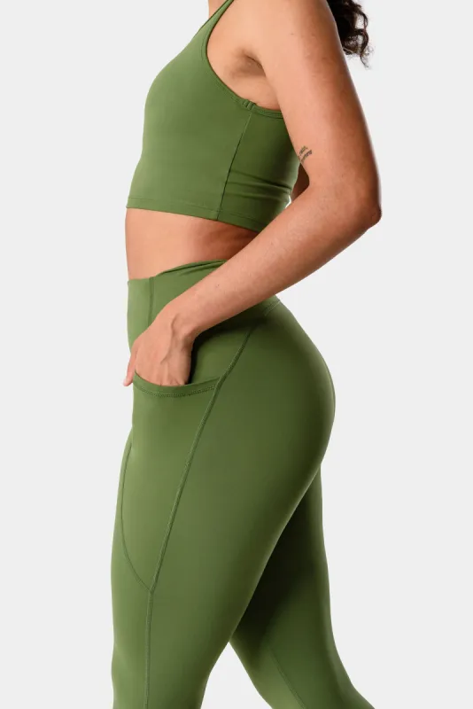 Hannah Pocket Leggings 25" - Jade Green sold by Kamo Fitness