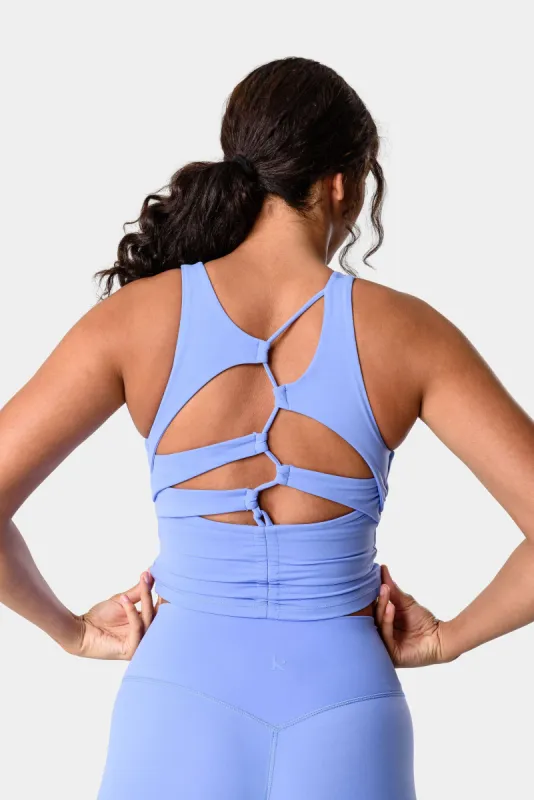 Nora Waist Length Tank Top - Persian Jewel sold by Kamo Fitness