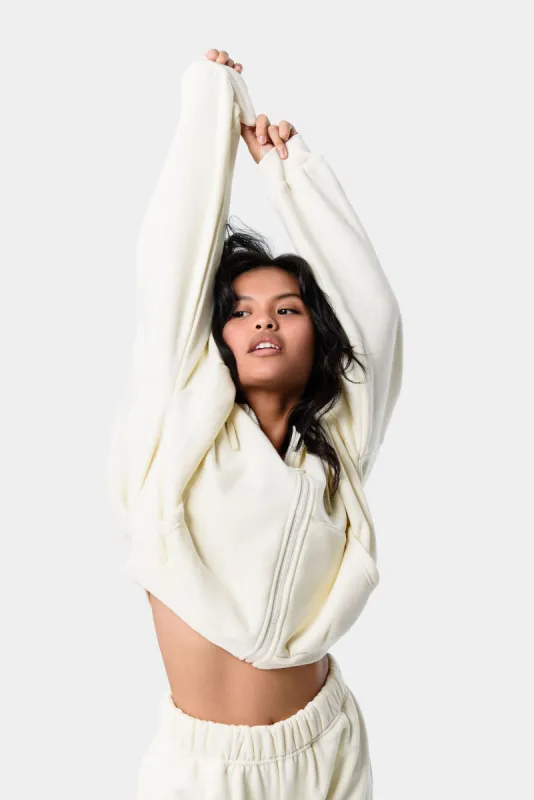 CozyTec Full Zip Hoodie - Gardenia sold by Kamo Fitness