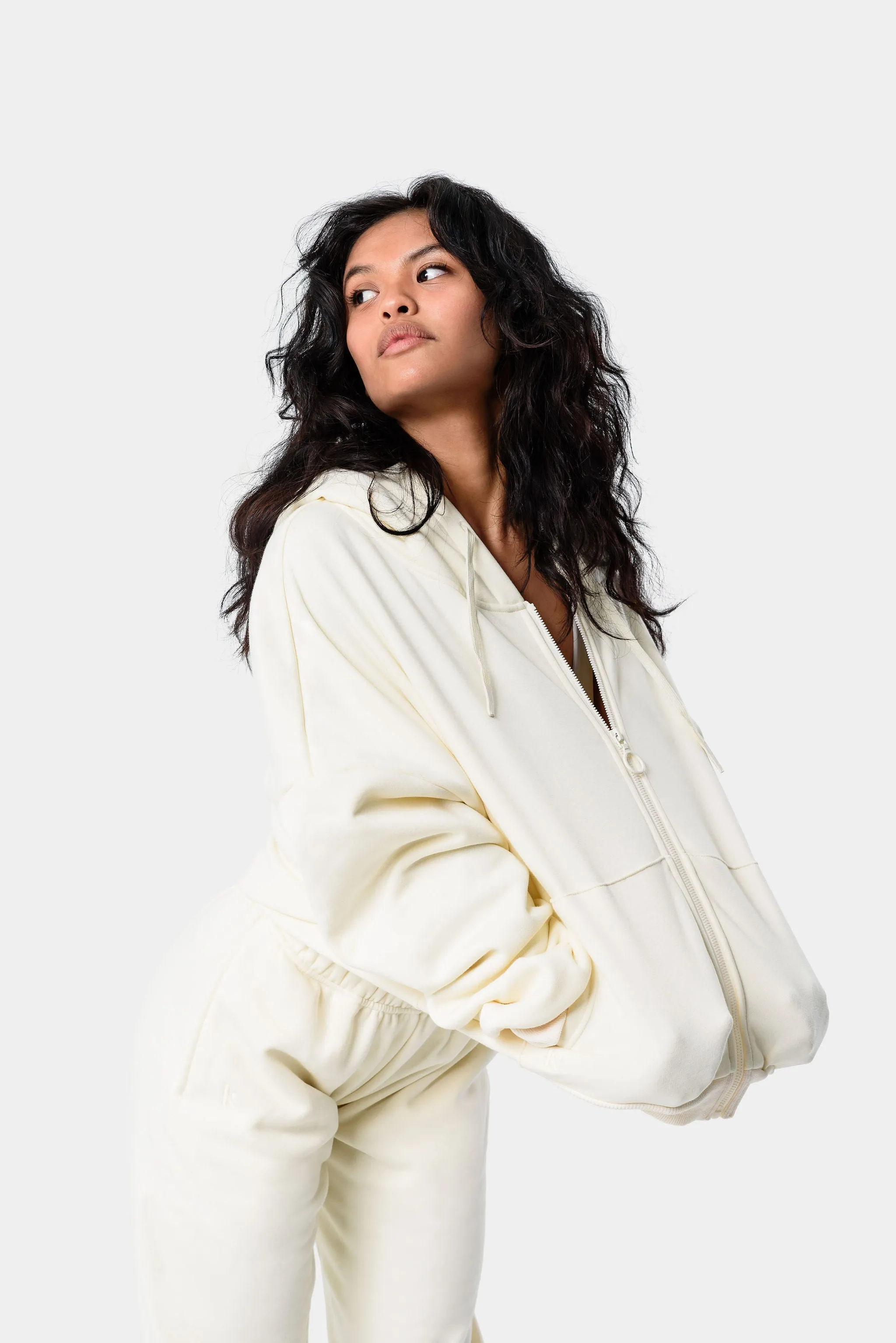 CozyTec Full Zip Hoodie - Gardenia sold by Kamo Fitness product image thumbnail 3