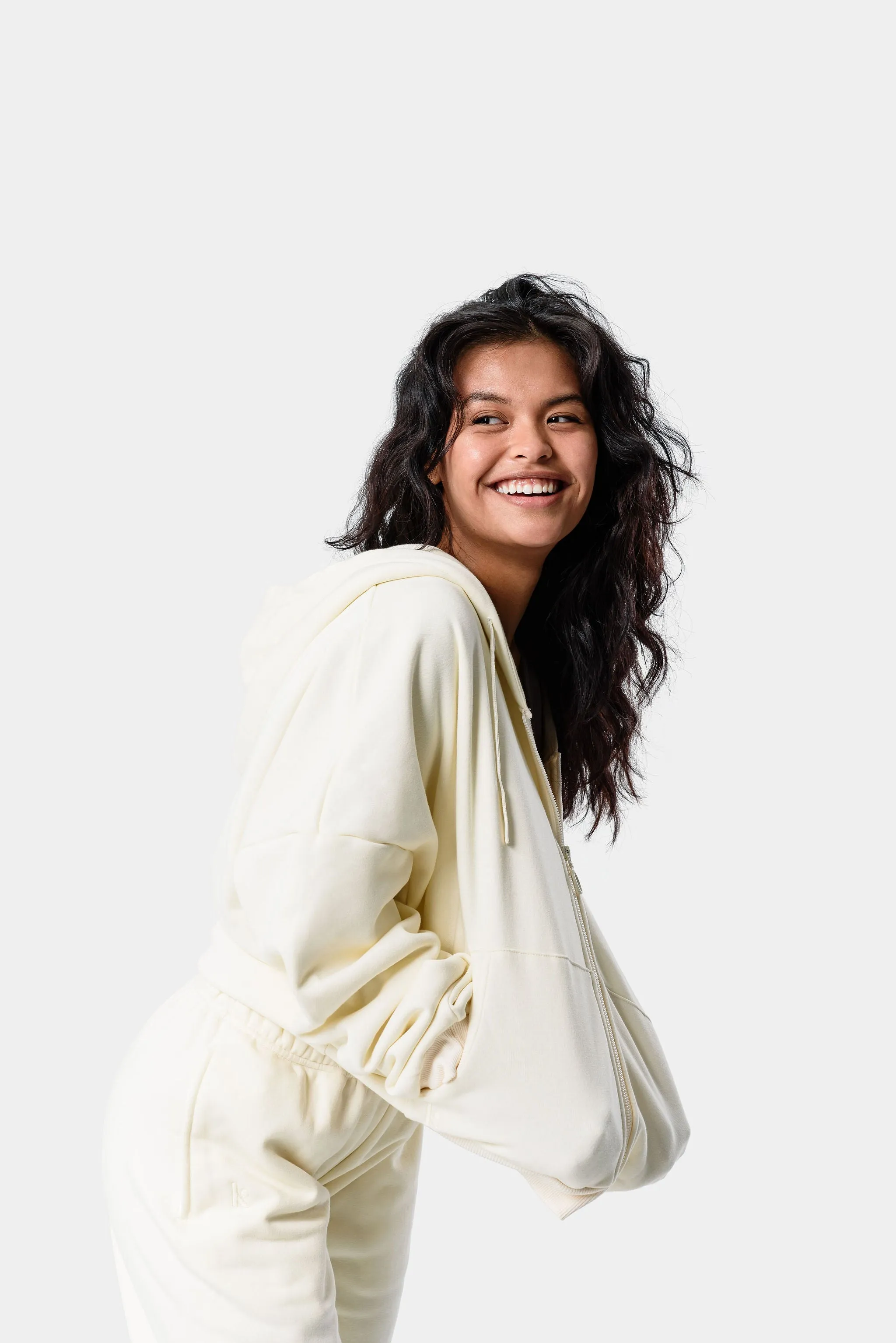 CozyTec Full Zip Hoodie - Gardenia sold by Kamo Fitness product image thumbnail 5