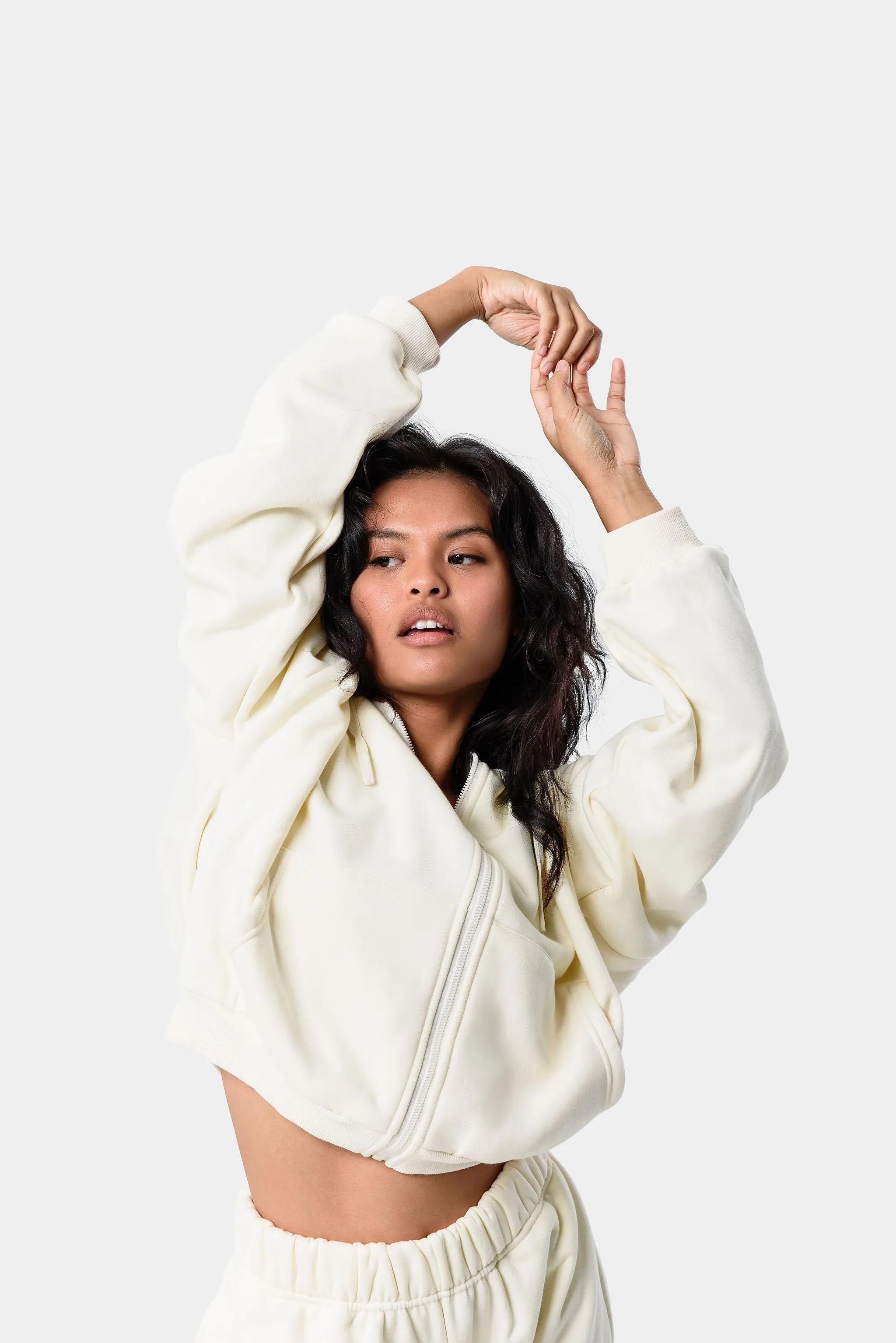 CozyTec Full Zip Hoodie - Gardenia sold by Kamo Fitness product image thumbnail 2