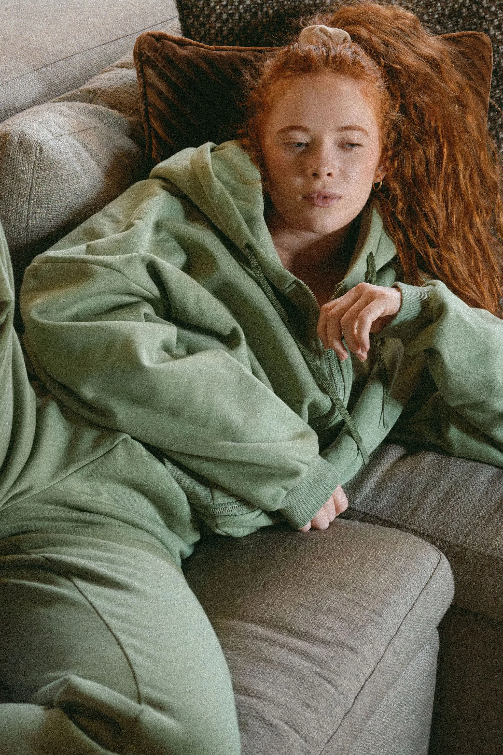 CozyTec Full Zip Hoodie - Loden Frost sold by Kamo Fitness product image thumbnail 2