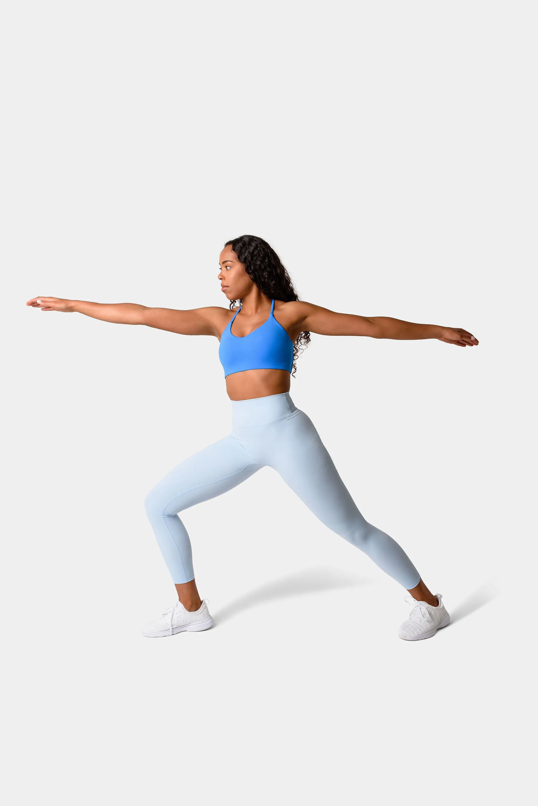 Iris Strappy Back Crop Sports Bra - Glass Blue sold by Kamo Fitness product image thumbnail 5