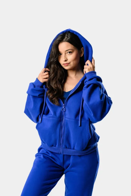 CozyTec Full Zip Hoodie - Deep Blue sold by Kamo Fitness