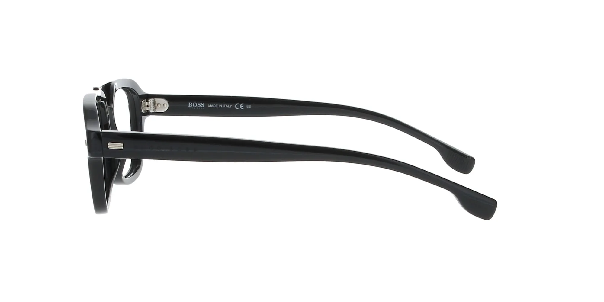 Shiny Black Double Bridge Aviator Boss Frame sold by Fashion Eyewear product image thumbnail 3