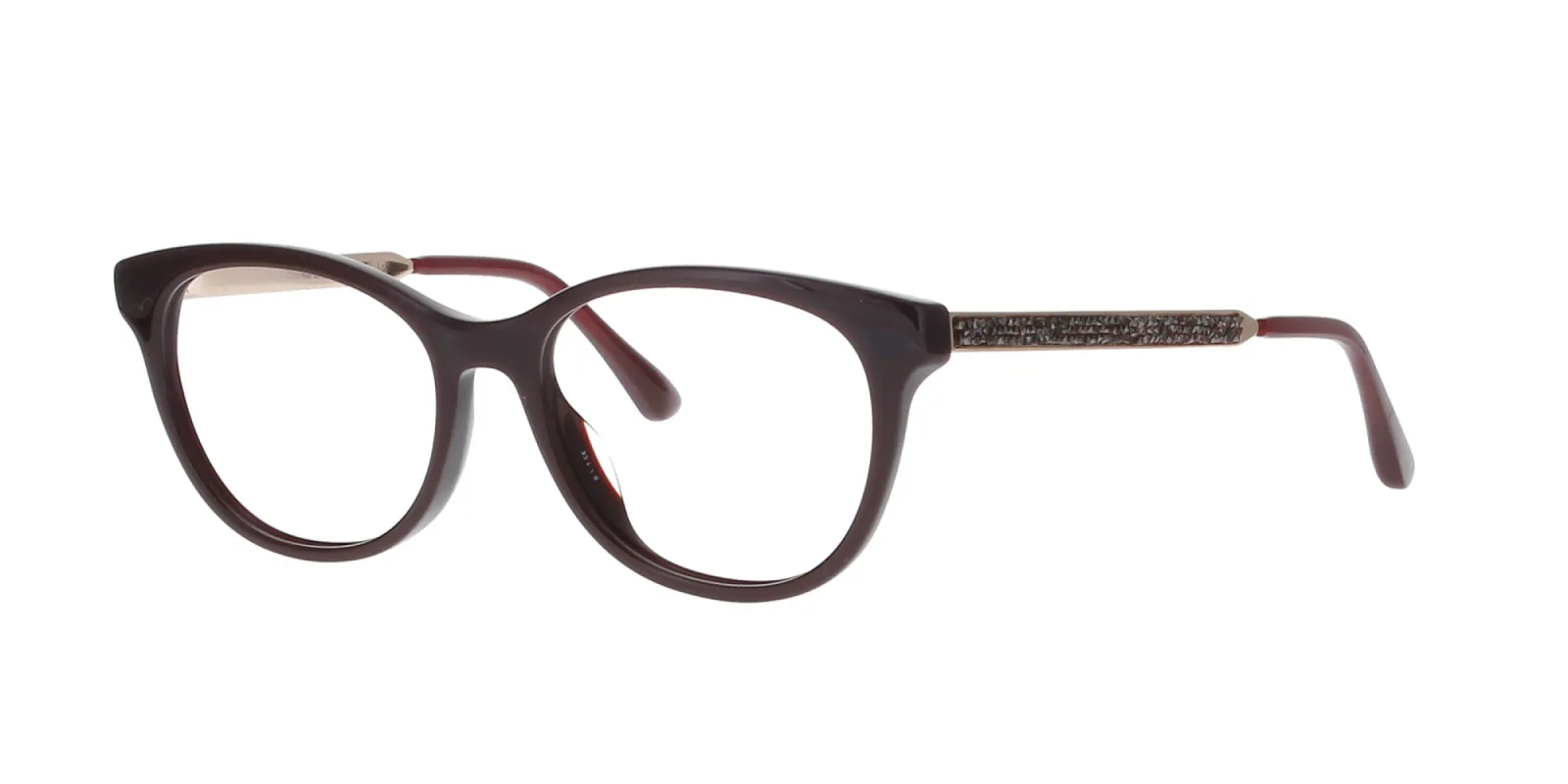 Burgundy with Crystals Jimmy Choo Frame sold by Fashion Eyewear