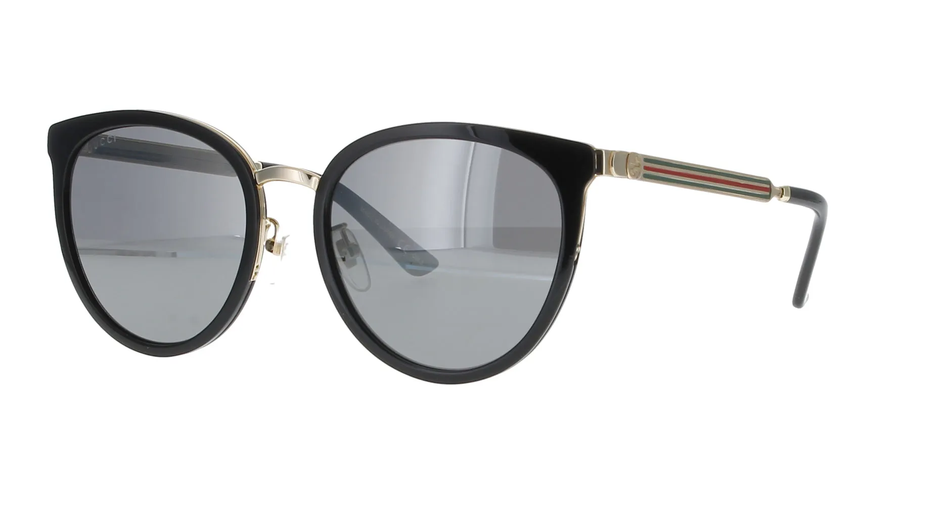 Black and Gold Round Gucci Sunglasses sold by Fashion Eyewear