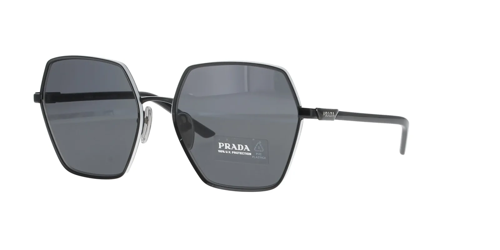 Black and white Angular Prada Sunglasses sold by Fashion Eyewear