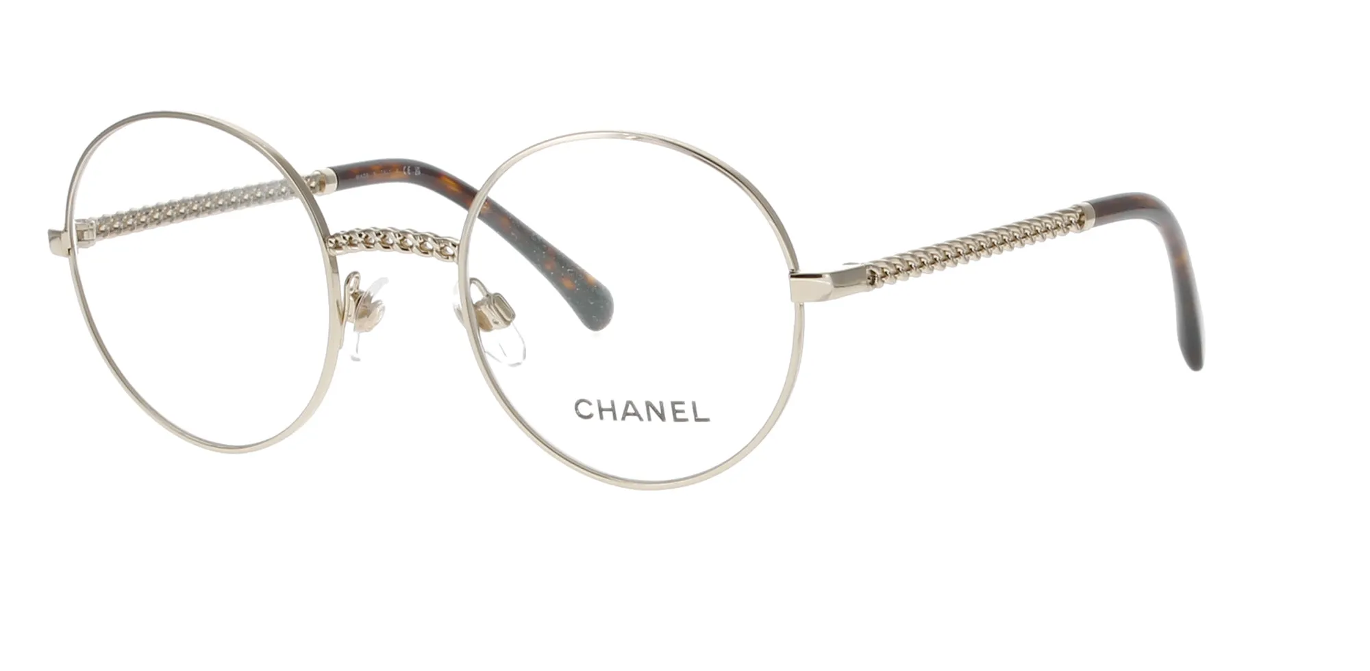 Gold Round Metal Chanel Frame sold by Fashion Eyewear
