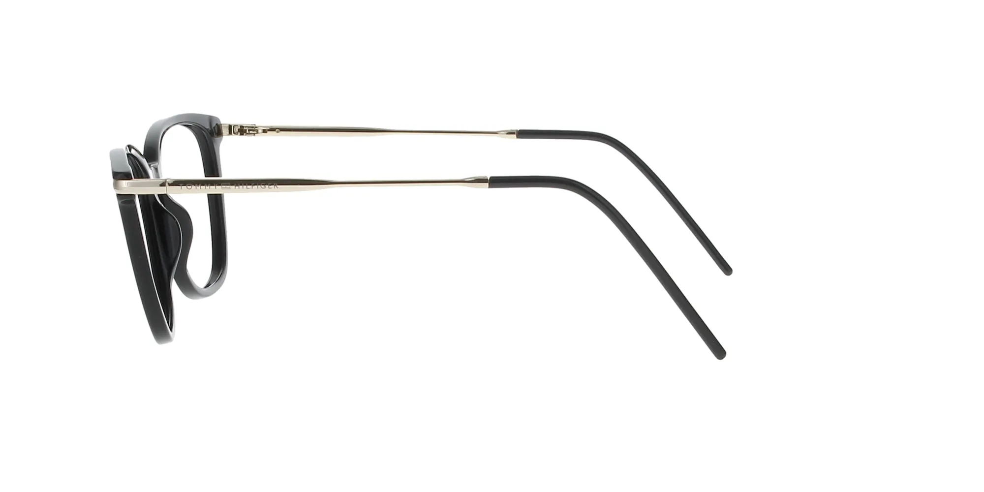 Glossy Black and Gold Tommy Hilfiger Frame sold by Fashion Eyewear product image thumbnail 3