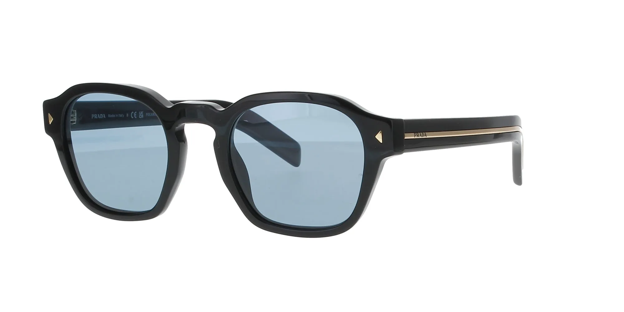 Shiny Black Polarised Prada Sunglasses sold by Fashion Eyewear