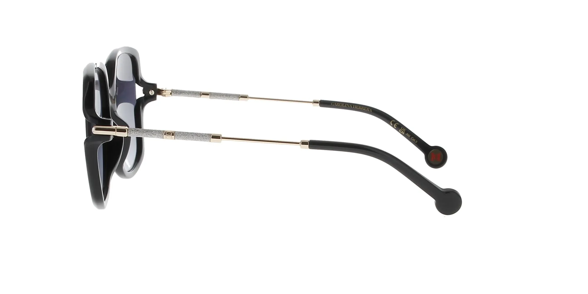 Black Square Oversized Carolina Herrera Sunglasses sold by Fashion Eyewear product image thumbnail 3