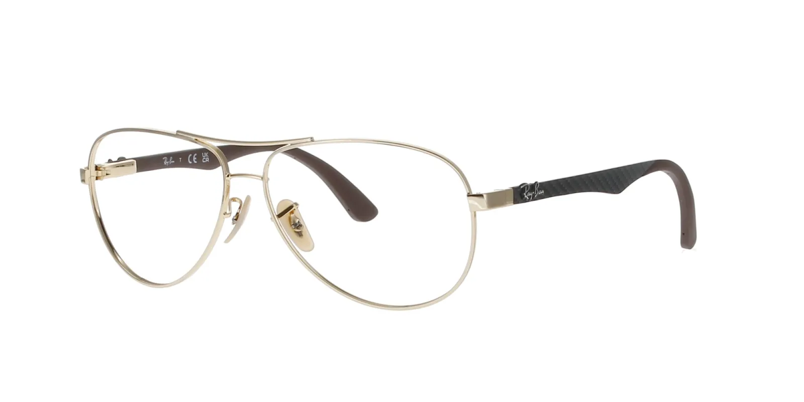 Gold and Carbon Fiber Aviator Rayban Frame sold by Fashion Eyewear