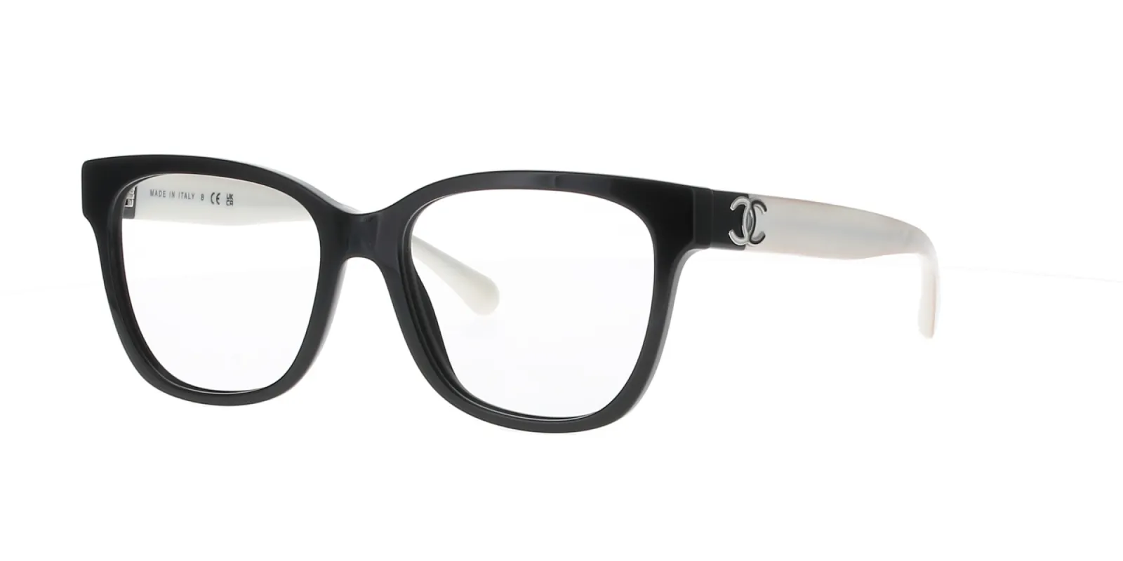 Black and White Square Chanel Frame sold by Fashion Eyewear
