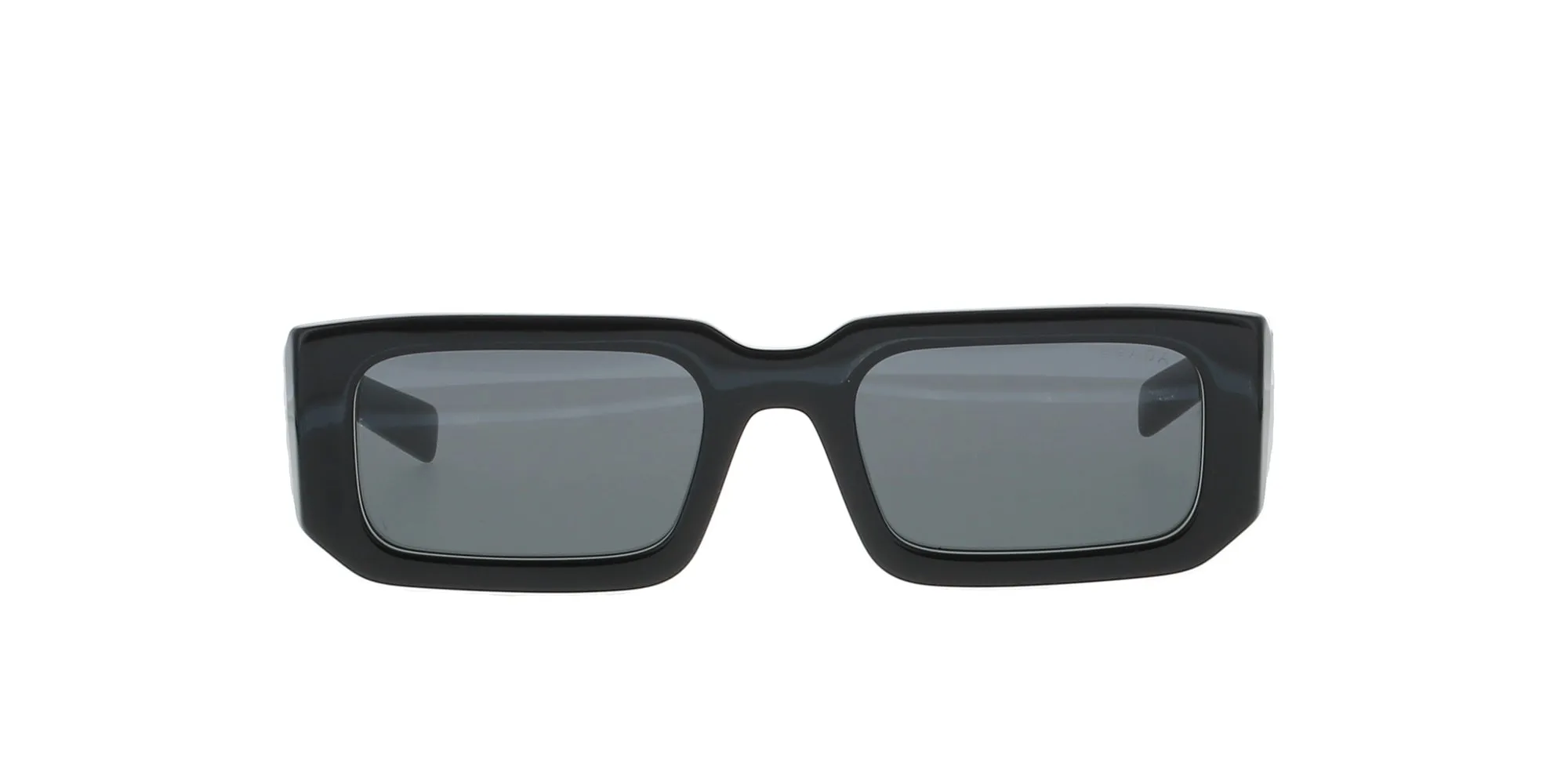 Rectangular Polished Black Prada Sunglasses sold by Fashion Eyewear product image thumbnail 2