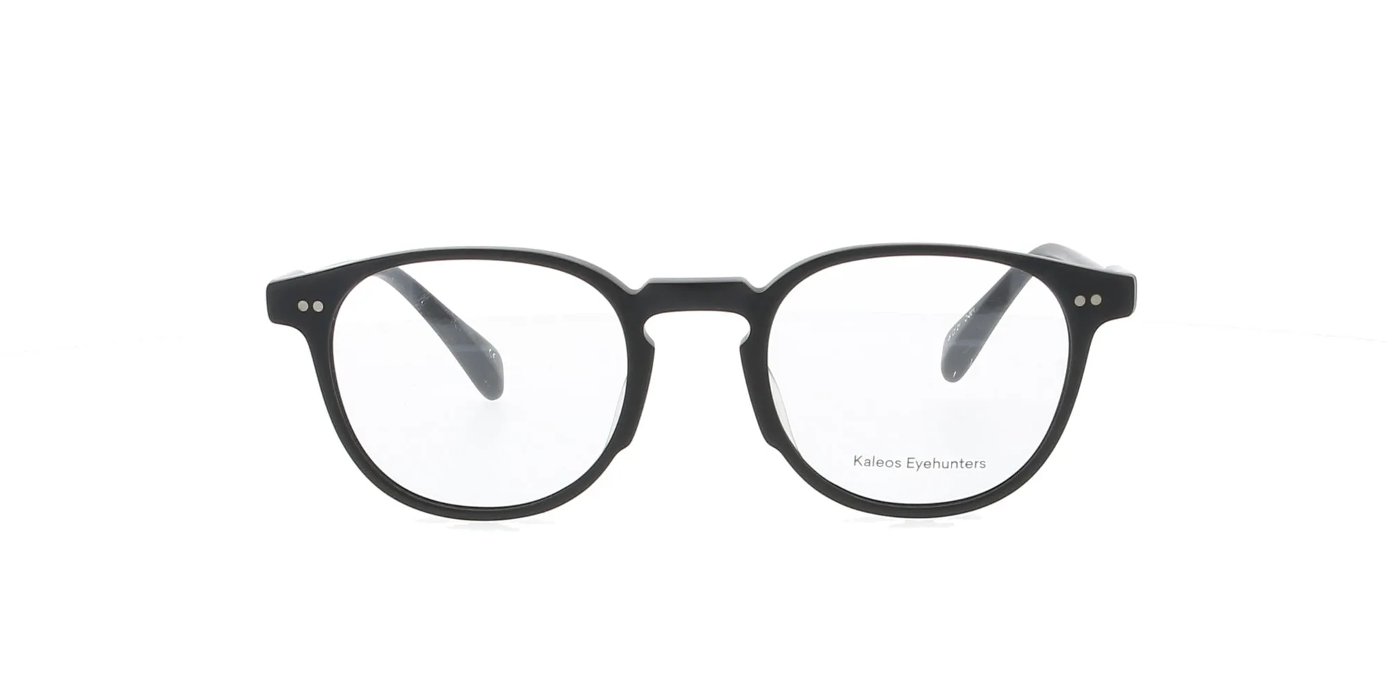Round Matt Black Kaleos Frame with Sunglass Clip-on sold by Fashion Eyewear product image thumbnail 2