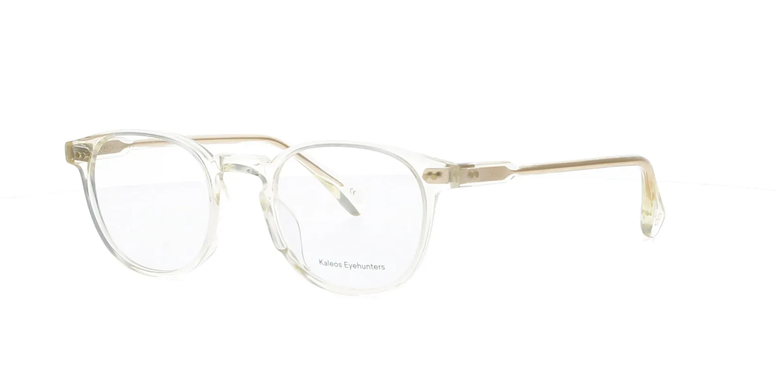 Round Crystal Kaleos Frame with Sunglass Clip-on made by Fashion Eyewear