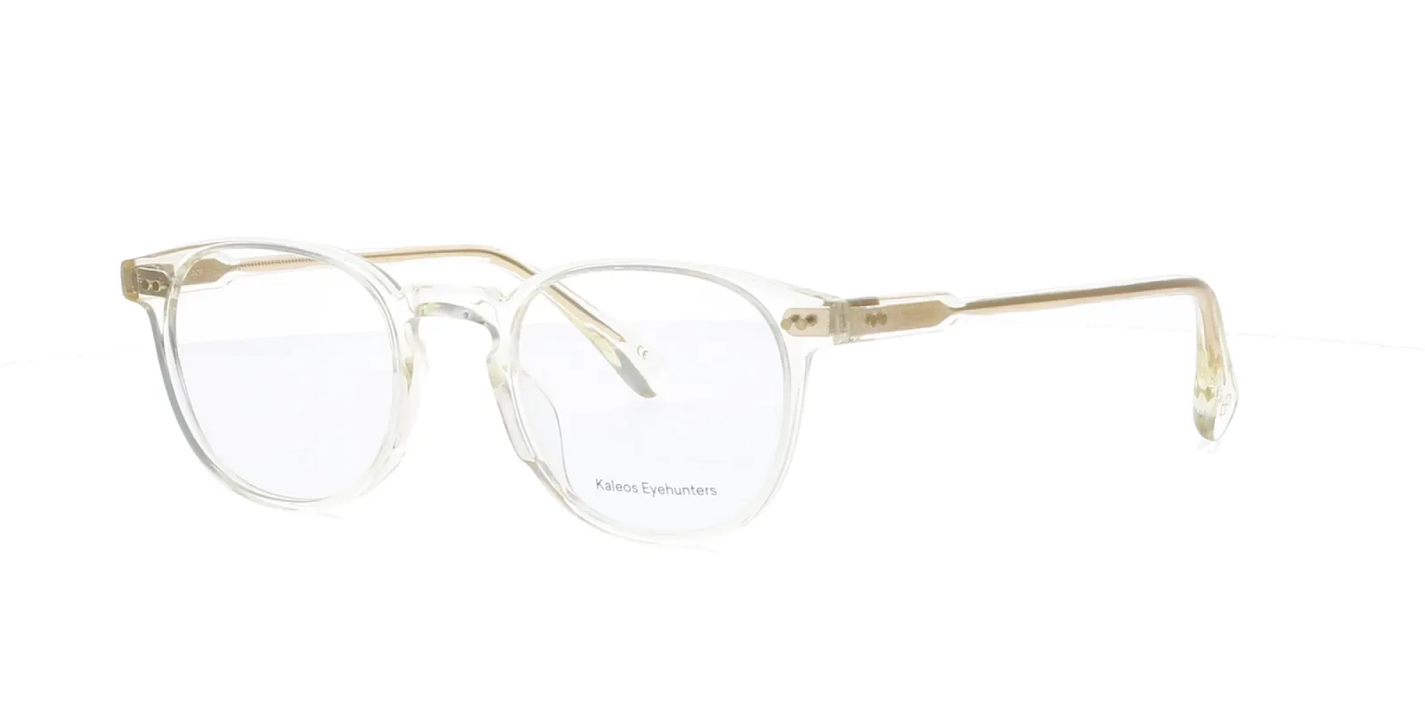 Round Crystal Kaleos Frame with Sunglass Clip-on made by Fashion Eyewear