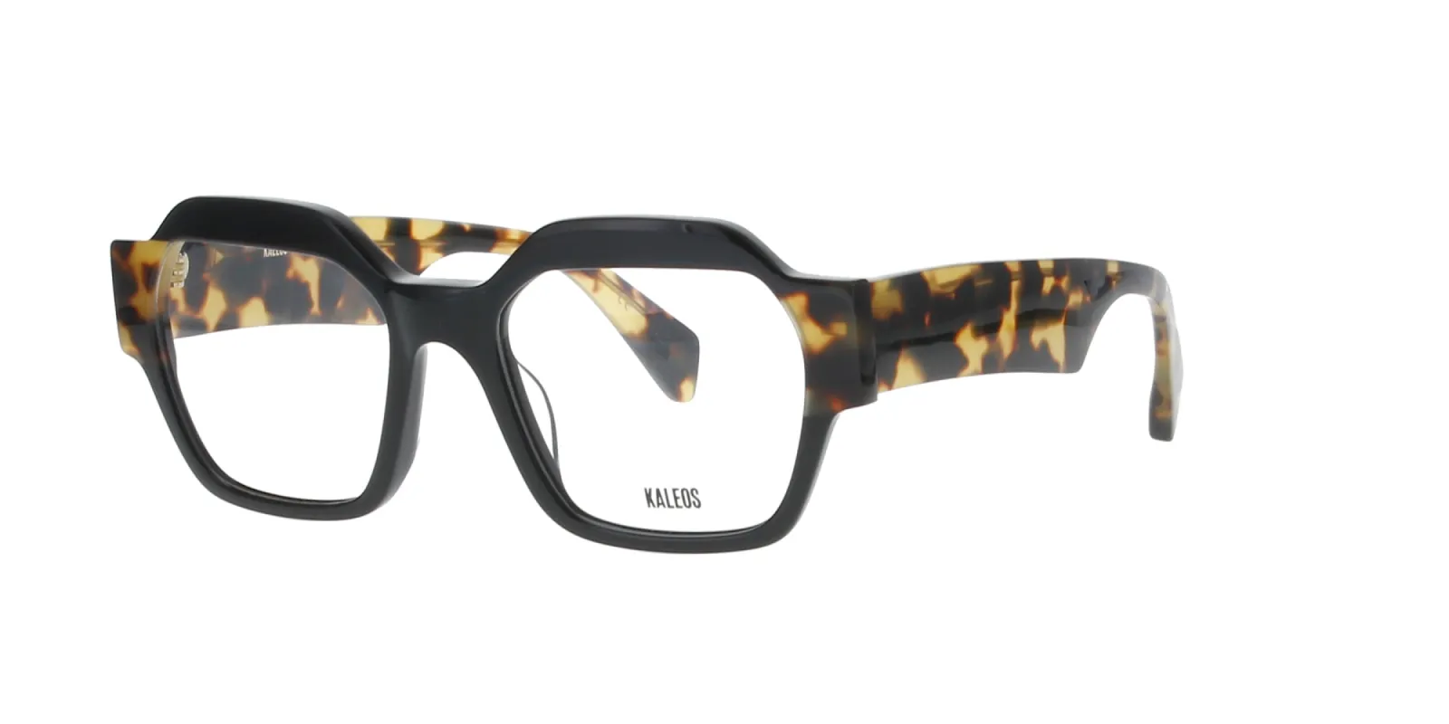 Thick Black and Tortoiseshell Kaleos Frame sold by Fashion Eyewear