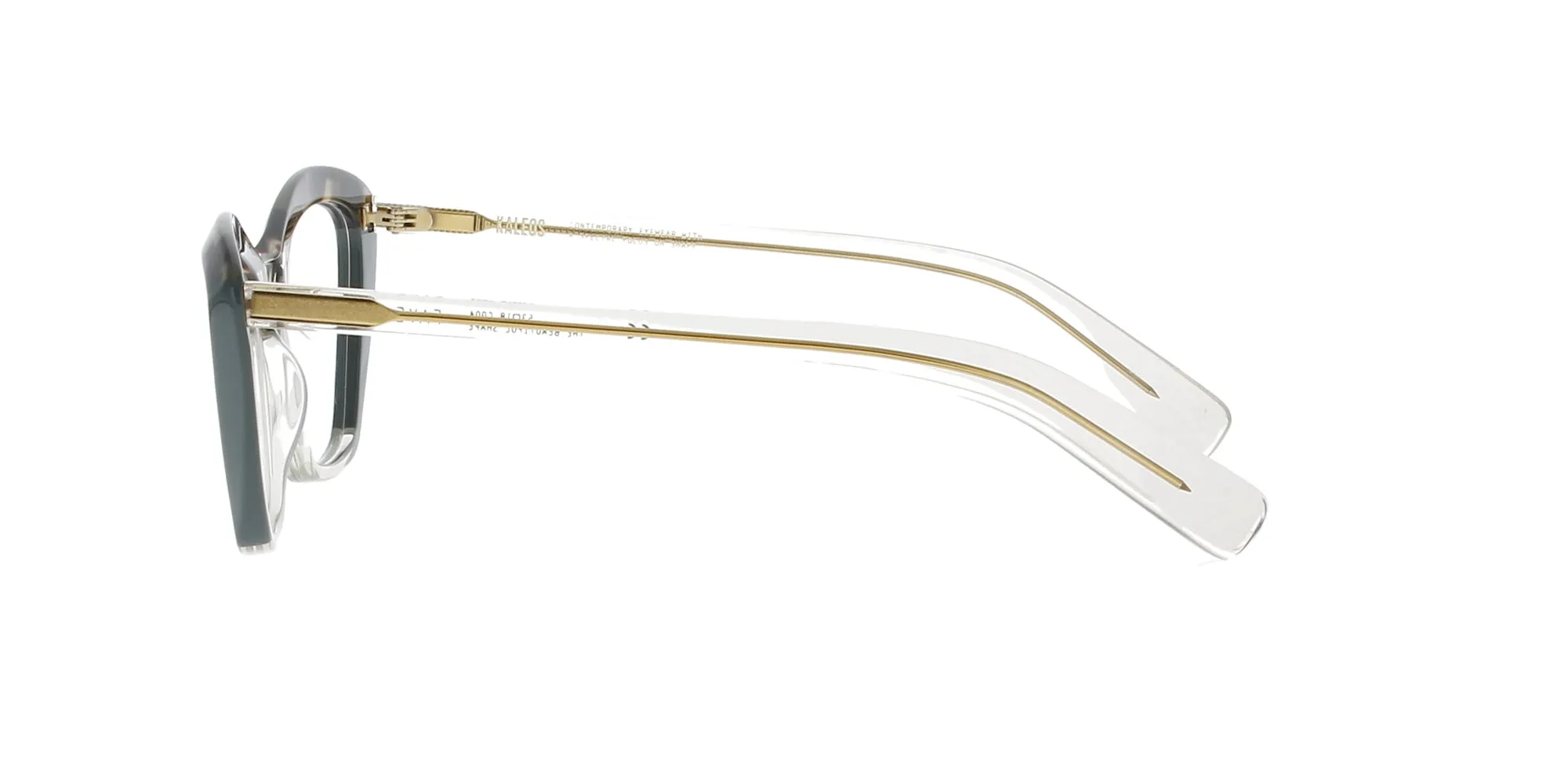 Havana Green and Crystal Cat Eye Kaleos Frame sold by Fashion Eyewear product image thumbnail 3