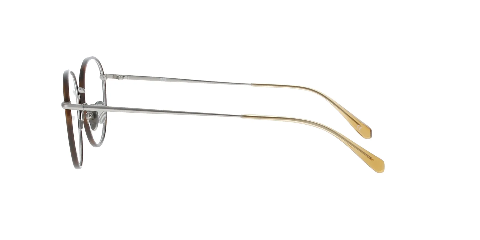 Brown havana and Silver Round Metal Kaleos Frame sold by Fashion Eyewear product image thumbnail 3