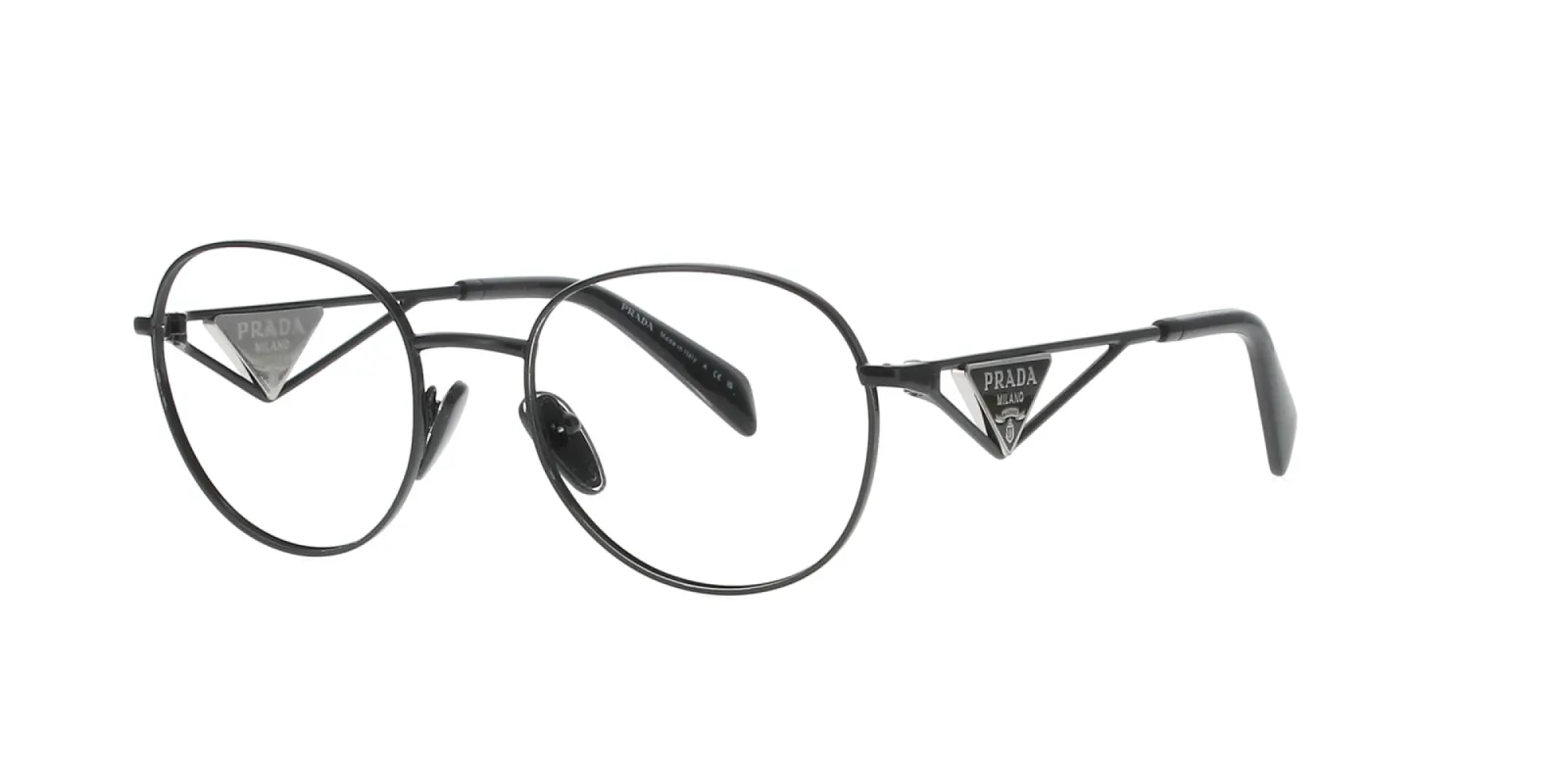 Round Black Metal Prada Frame sold by Fashion Eyewear