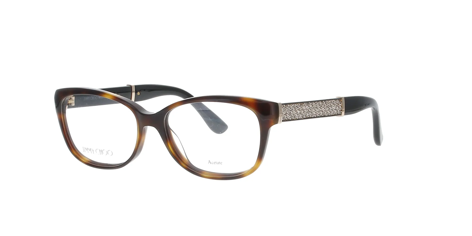 Havana and Rose Gold Oval Jimmy Choo Frame sold by Fashion Eyewear