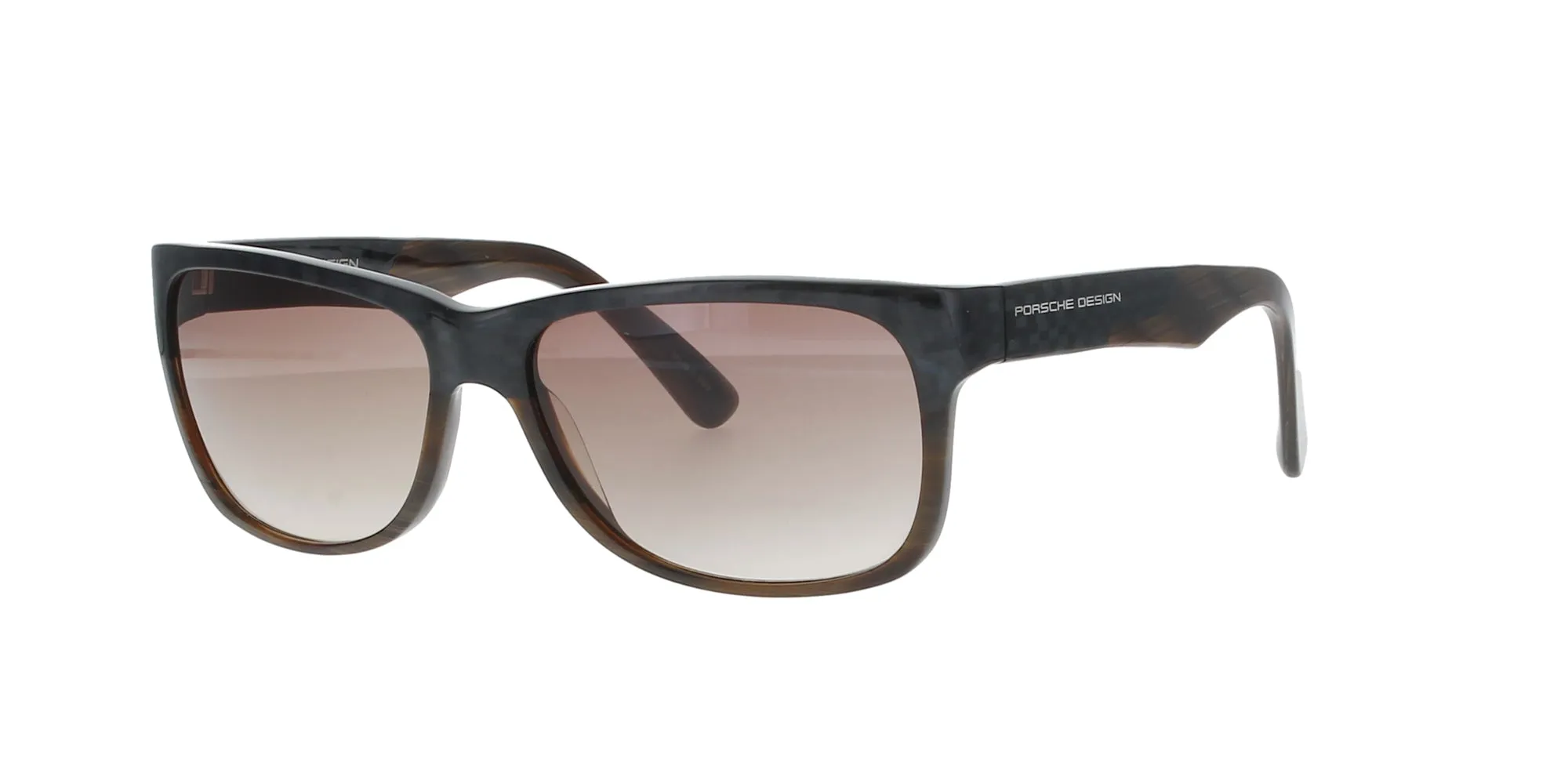 Brown Striped Rectangle Porsche Design Sunglasses sold by Fashion Eyewear