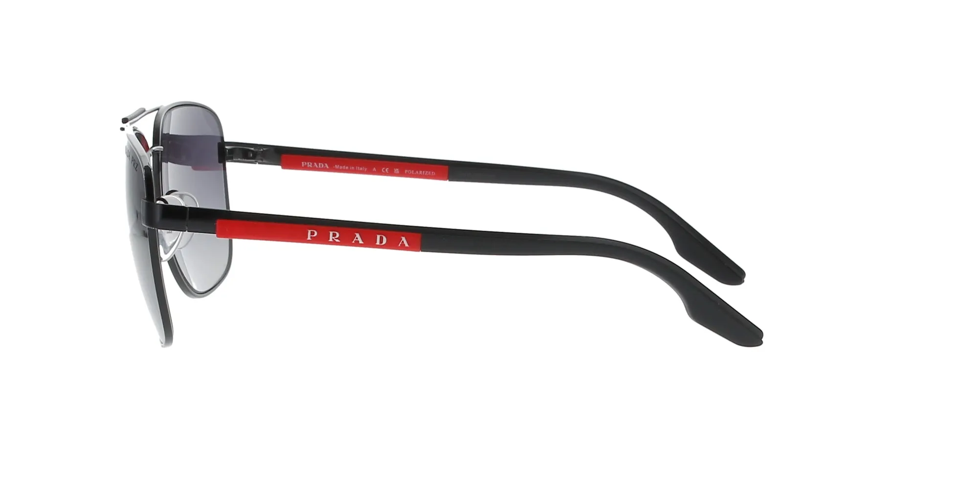 Black Metal Polarised Prada Linea Rossa Sunglasses sold by Fashion Eyewear product image thumbnail 3