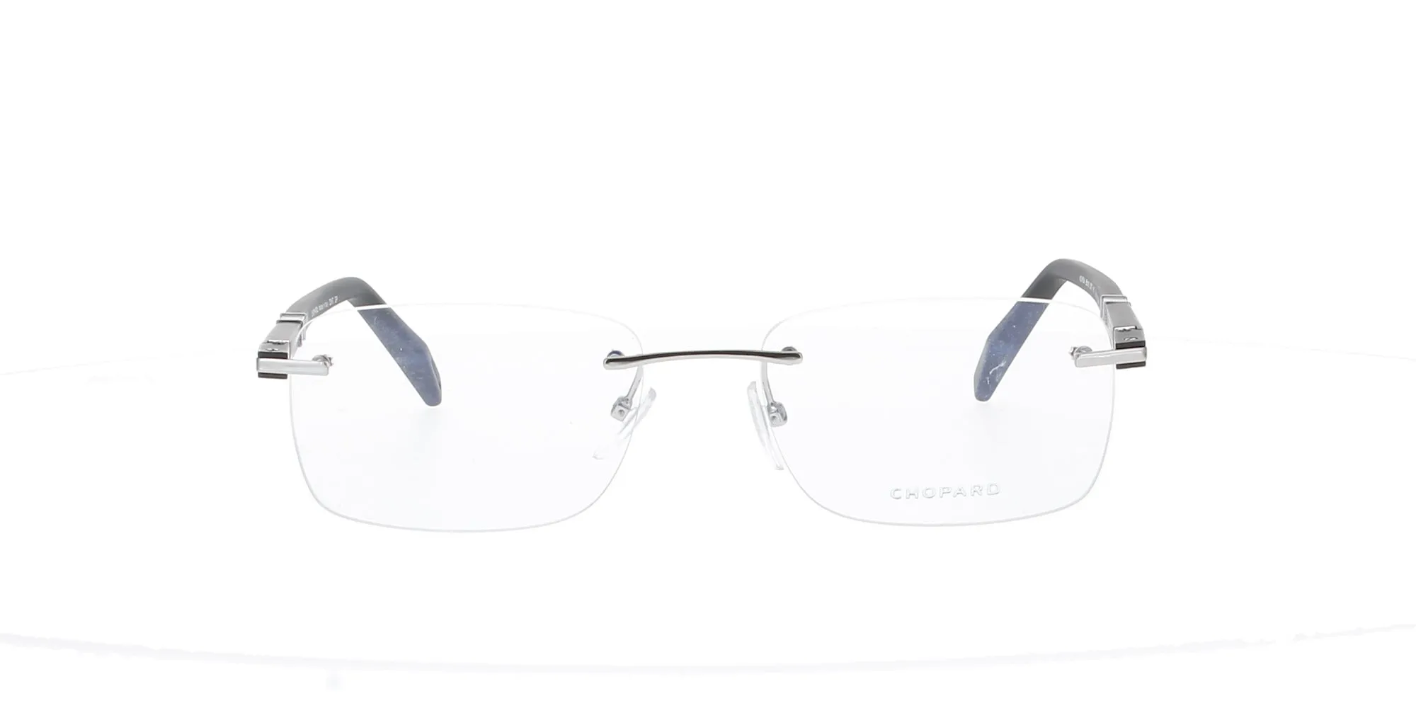 Rimless Silver and Carbon Fiber Chopard Frame sold by Fashion Eyewear product image thumbnail 2