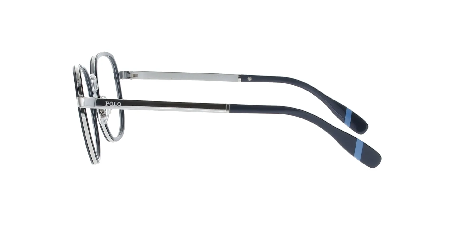 Navy Blue and Silver Polo Ralph Lauren Frame sold by Fashion Eyewear product image thumbnail 3