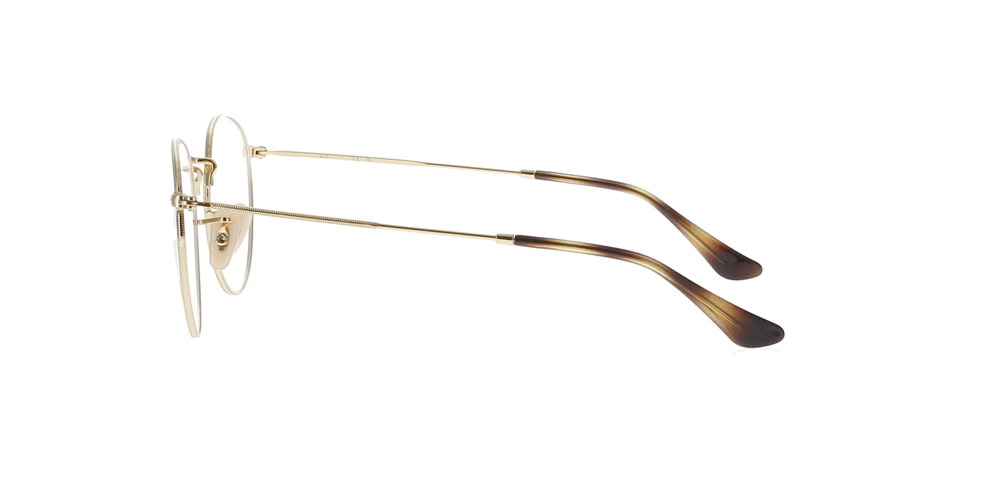 Havana on Gold Round Metal Rayban Frame sold by Fashion Eyewear product image thumbnail 3