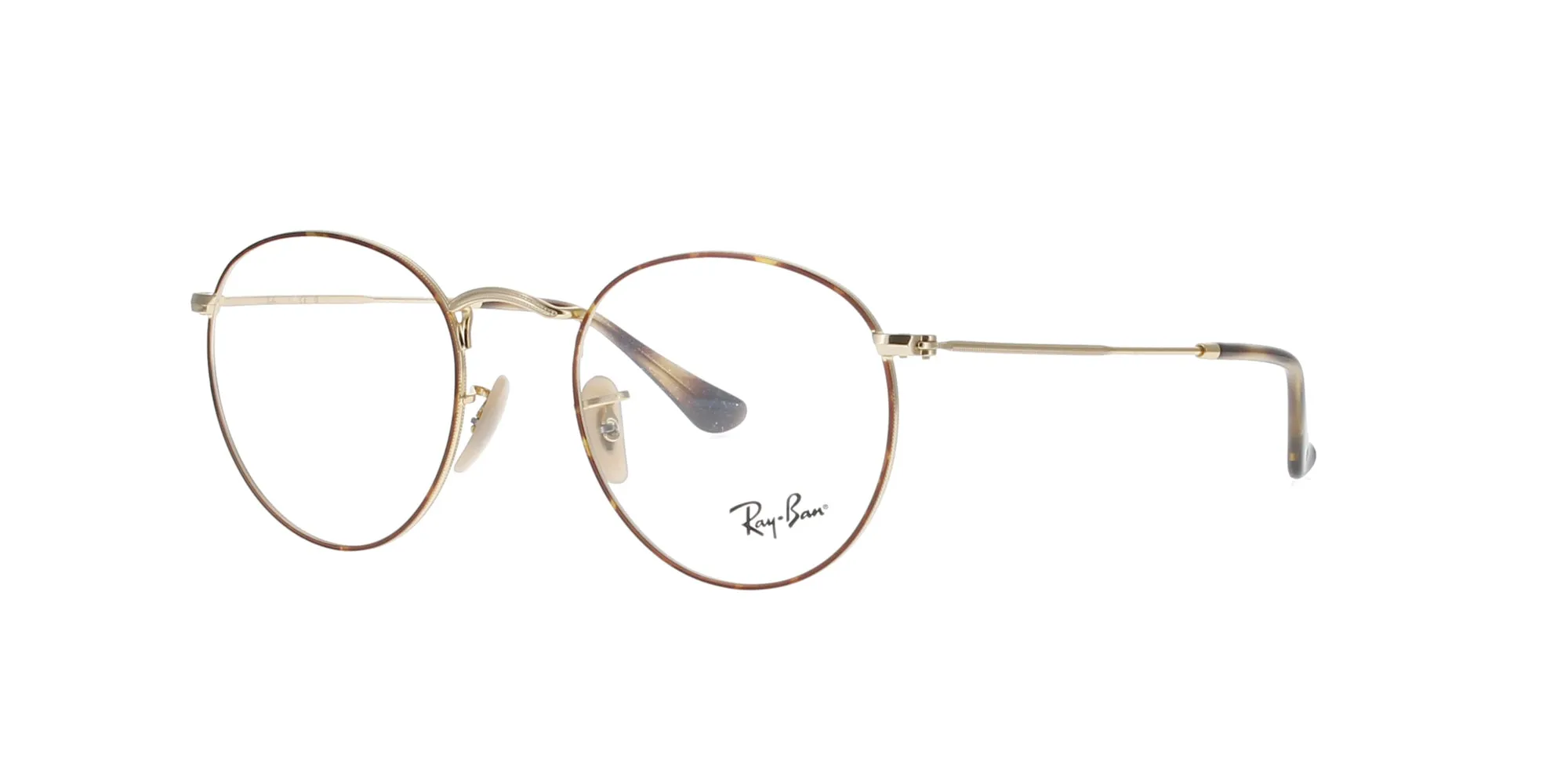 Havana on Gold Round Metal Rayban Frame sold by Fashion Eyewear