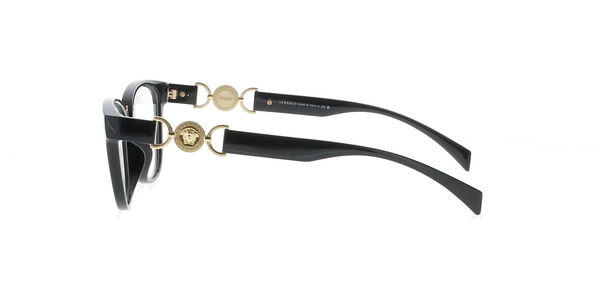 Glossy Black and Gold Versace Frame sold by Fashion Eyewear product image thumbnail 3